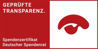 Offizielles Spendenzertifikat des Deutschen Spendenrats. Geprüft wurde die Transparenz im Umgang mit Spenden im CJD.